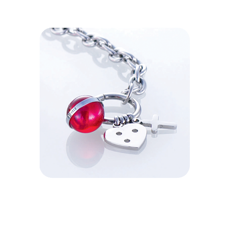 Apyrankė Storm Baril Charm Bracelet Red