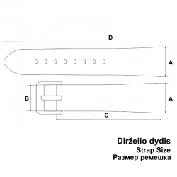 Laikrodžio dirželis ACTIVE ACT.1306.01.18.W