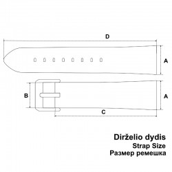 Laikrodžio dirželis Diloy SBR40.01.20