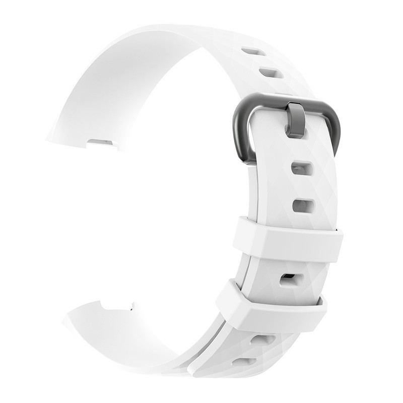 Ремешки и браслеты для часов fitbit charge 3 4 sl white Силиконовый