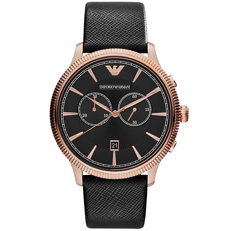 emporio armani watch black dial