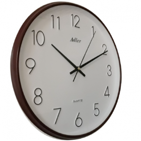 ADLER 30158BR/WH Quartz Wall Clock